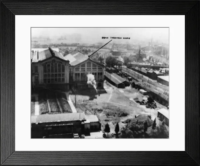 Framed Print : In the course of a roof-skimming daylight attack by Boston aircraft of RAF Bomber Framed Print : In the course of a roof-skimming daylight attack by Boston aircraft of RAF Bomber