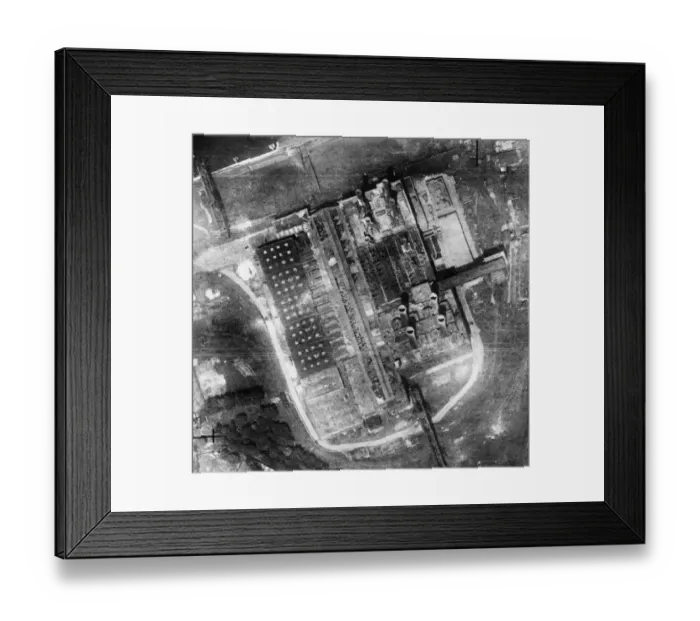 Framed Print : Reconnaisnce photographs reveal the extent of the damage inflicted by aircraft of RAF