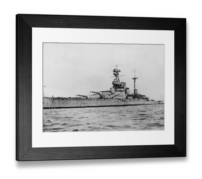 Framed Print : HMS Resolution pennant number: 09 was one of five Revenge-class battleships seen here Framed Print : HMS Resolution pennant number: 09 was one of five Revenge-class battleships seen here