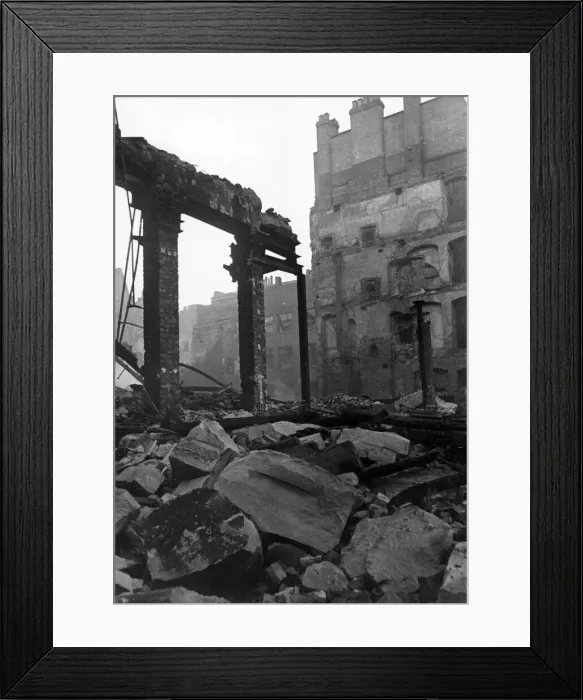 Framed Print : Devastation in the City of London after Air raid damage during the Blitz Framed Print : Devastation in the City of London after Air raid damage during the Blitz