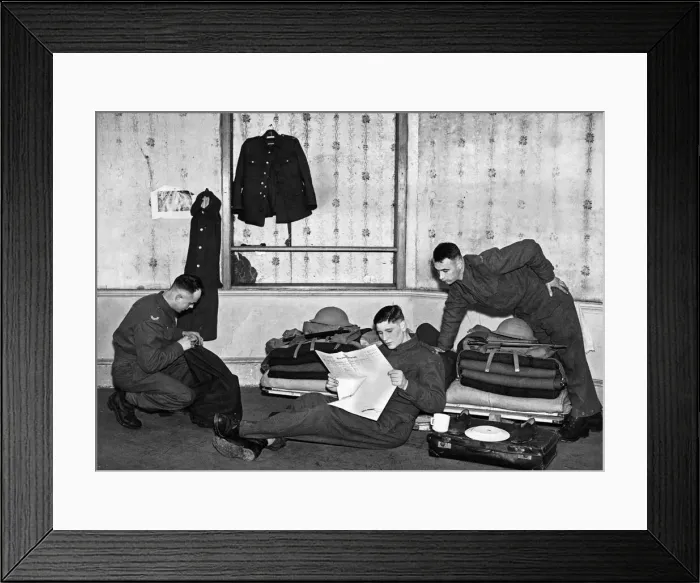 Framed Print : These young militiamen enjoying their leisure after a hard day Framed Print : These young militiamen enjoying their leisure after a hard day