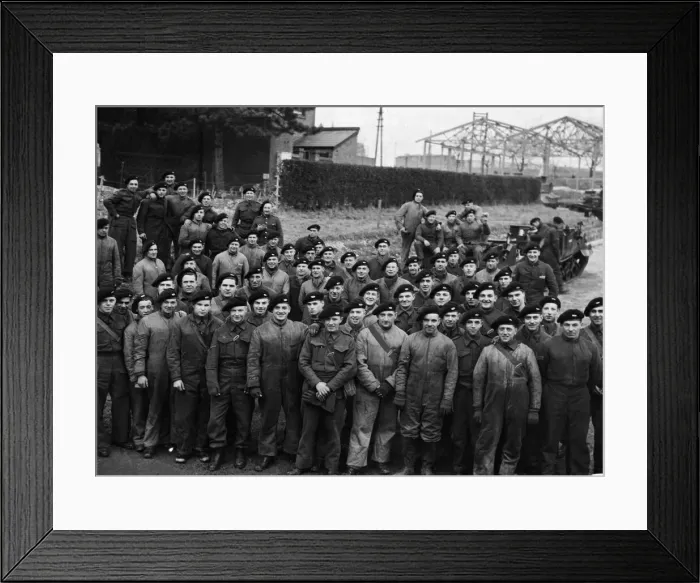 Framed Print : Squadrons of the East Riding Yeomanry. take a break from training somewhere in the south Framed Print : Squadrons of the East Riding Yeomanry. take a break from training somewhere in the south