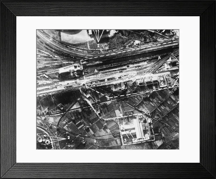 Framed Print : This official photo of Naples shows damage inflicted in recent R. A. F. bombing attacks Framed Print : This official photo of Naples shows damage inflicted in recent R. A. F. bombing attacks