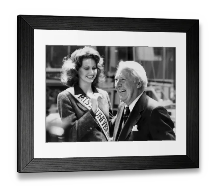 Framed Print : Edward Heath with Margaret Gardiner, Miss Universe 1978