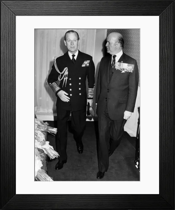 Framed Print : Prince Philip and Viscount Stein at Burma reunion at Royal Albert Hall - April 1981 Framed Print : Prince Philip and Viscount Stein at Burma reunion at Royal Albert Hall - April 1981