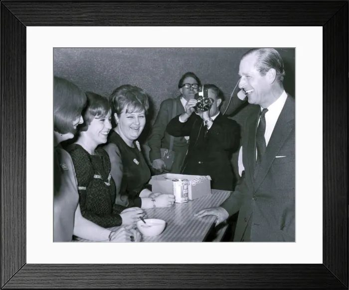 Framed Print : Prince Philp during a visit to Woodberry Down Boys Club - 26 October 1967