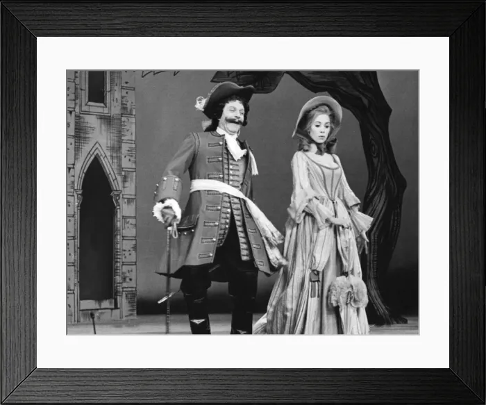 Framed Print : Laurence Olivier in costume acting with understudy in production of The Recruiting Framed Print : Laurence Olivier in costume acting with understudy in production of The Recruiting