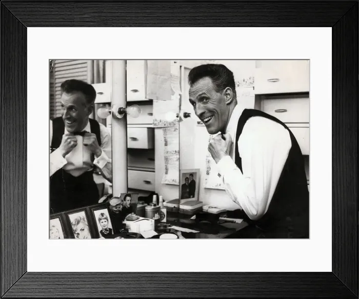 Framed Print : BRUCE FORSYTH IN HIS DRESSING FROM AT THE TALK OF THE TOWN Framed Print : BRUCE FORSYTH IN HIS DRESSING FROM AT THE TALK OF THE TOWN
