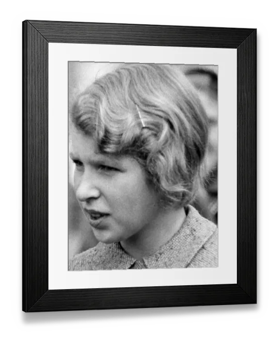 Framed Print : Princess Anne aged 11 at Badminton Horse Trials - April 1962 13  /  04  /  1962
