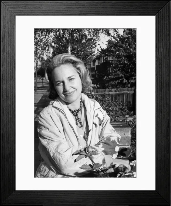 Framed Print : Anna Chataway interviewed at home in her garden - October 1964 07 / 10 / 1964 Framed Print : Anna Chataway interviewed at home in her garden - October 1964 07 / 10 / 1964