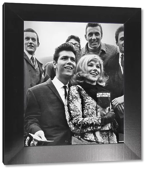 Cliff Richard with Susan Hampshire and the rest of the instrumental group The Shadows