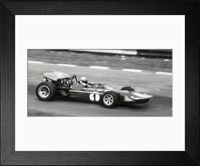 Framed Print : JACKIE STEWART WINNING THE RACE OF CHAMPIONS AT BRANDS HATCH Framed Print : JACKIE STEWART WINNING THE RACE OF CHAMPIONS AT BRANDS HATCH