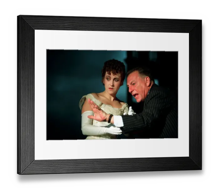 Framed Print : SYLVESTRA LE TOUZEL AND KENNETH CRANHAM IN NATIONAL THEATRE PRODUCTION OF J. B
