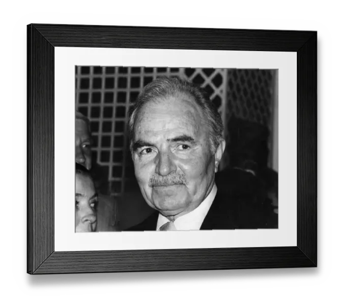 Framed Print : James Mason at Cannes Film festival - June 1978