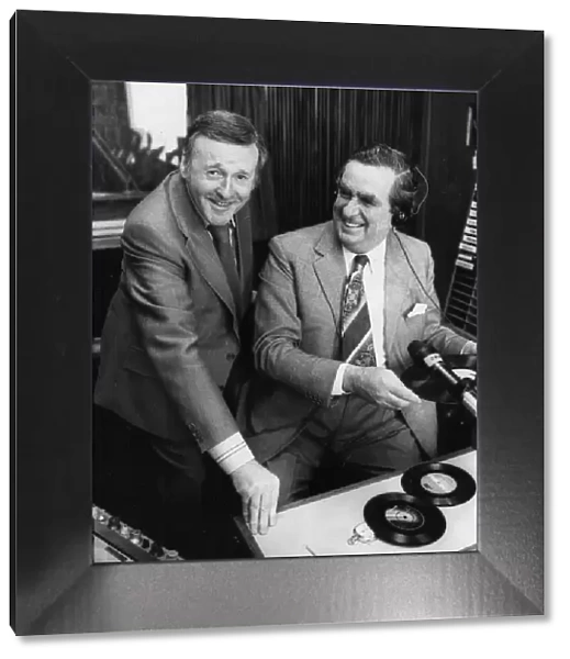 Denis Healey and Jimmy Young in BBC Radio 2 studio - April 1978 13  /  04  /  1978