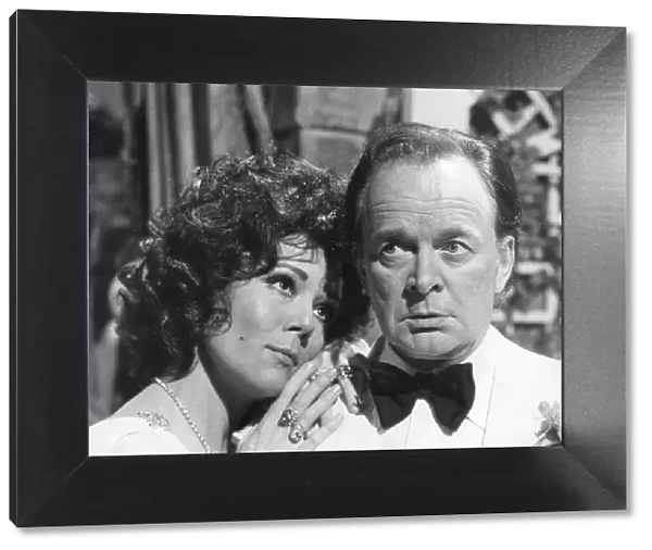 Tony Britton and Diana Rigg filming TV play - February 1977