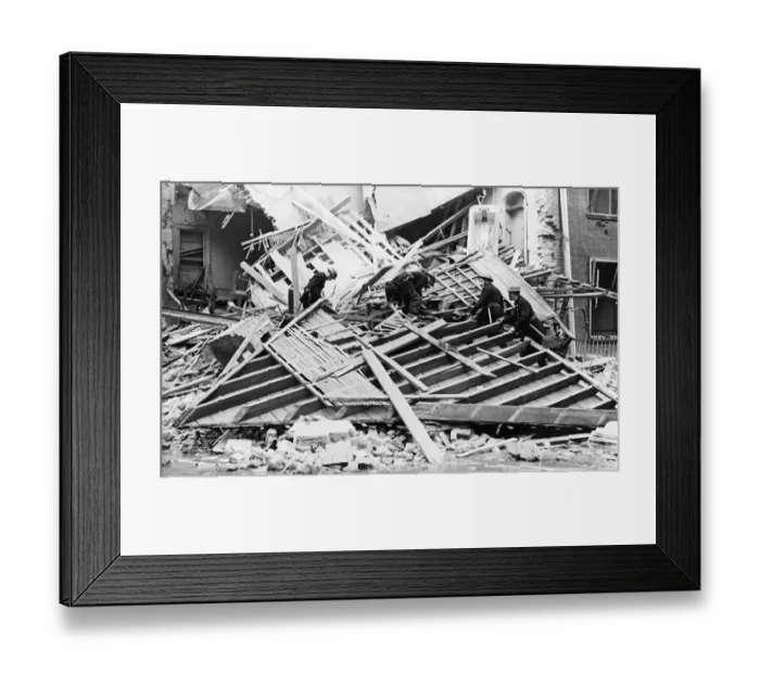 Framed Print : Bomb damaged at Tufton Street, Westminster, after an incident caused by Robot Plane Framed Print : Bomb damaged at Tufton Street, Westminster, after an incident caused by Robot Plane