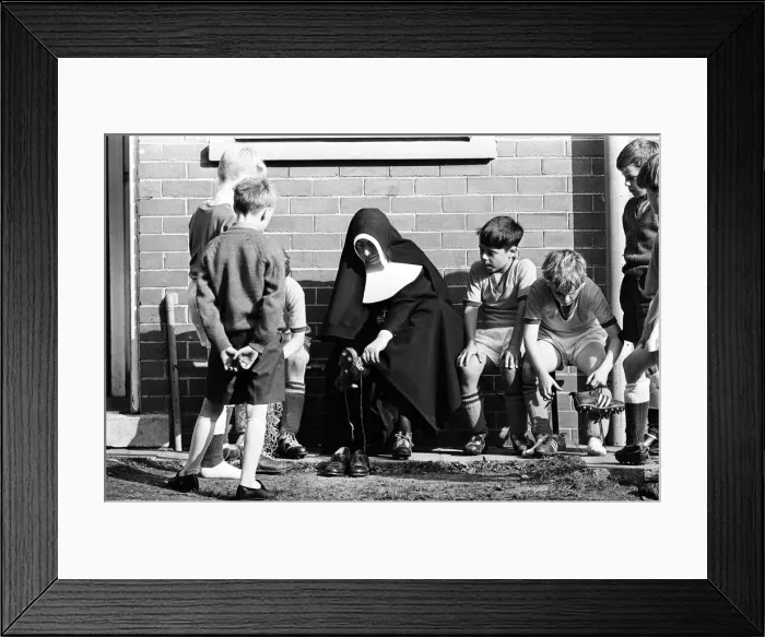 Framed Print : Sister Gabriel, chief coach, manager and trainer of the St Joseph Framed Print : Sister Gabriel, chief coach, manager and trainer of the St Joseph