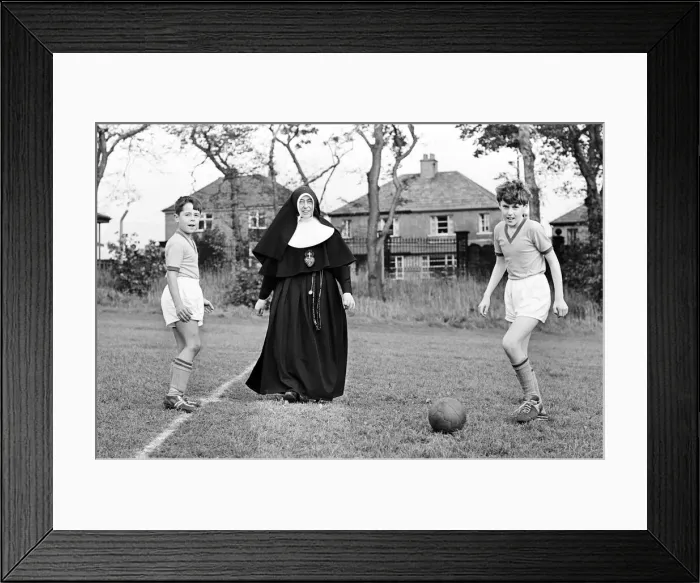 Framed Print : Sister Gabriel, chief coach, manager and trainer of the St Joseph Framed Print : Sister Gabriel, chief coach, manager and trainer of the St Joseph