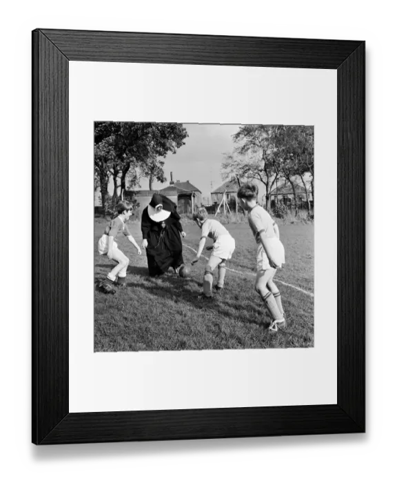 Framed Print : Sister Gabriel, chief coach, manager and trainer of the St Joseph Framed Print : Sister Gabriel, chief coach, manager and trainer of the St Joseph