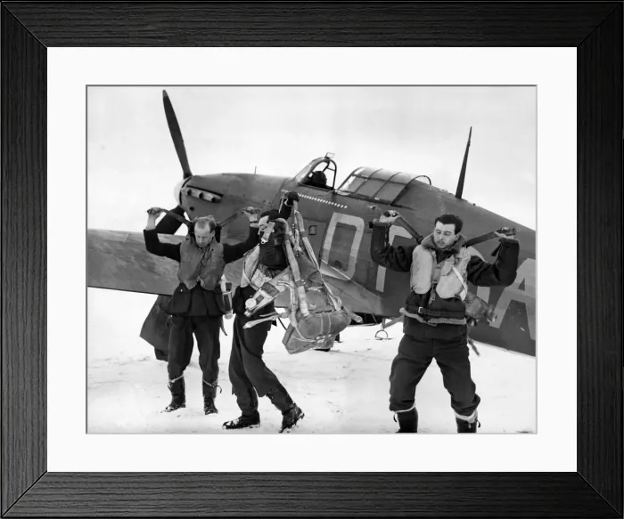 Framed Print : Pilots of the Burma'Squadron, the famous RAF Number 257 Hurricane Fighter