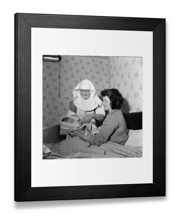 Framed Print : The Angels are three nuns who live in the toughest district of Foleshill
