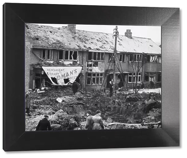 The Blitz. Hull. Yorkshire. February 1941. Picture shows Goddard Avenue