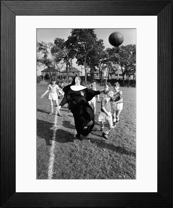 Framed Print : Sister Gabriel, chief coach, manager and trainer of the St Joseph Framed Print : Sister Gabriel, chief coach, manager and trainer of the St Joseph