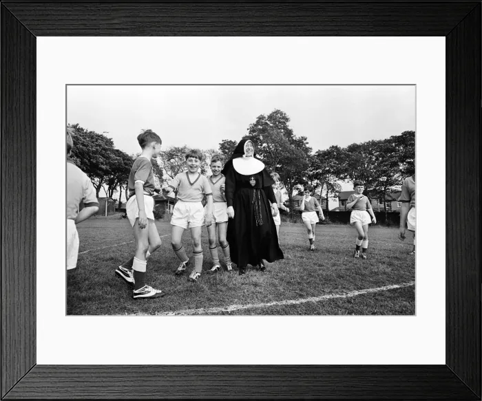 Framed Print : Sister Gabriel, chief coach, manager and trainer of the St Joseph Framed Print : Sister Gabriel, chief coach, manager and trainer of the St Joseph