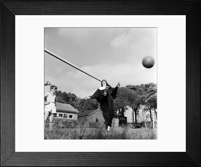 Framed Print : Sister Gabriel, chief coach, manager and trainer of the St Joseph Framed Print : Sister Gabriel, chief coach, manager and trainer of the St Joseph