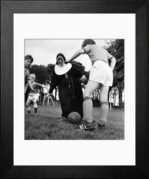 Framed Print : Sister Gabriel, chief coach, manager and trainer of the St Joseph Framed Print : Sister Gabriel, chief coach, manager and trainer of the St Joseph