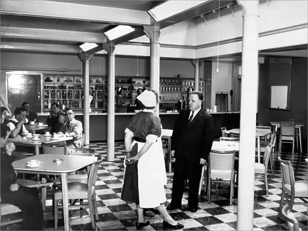 Ground floor of new mess hall at Rubery Hill Hospital, Birmingham, 25th April 1957