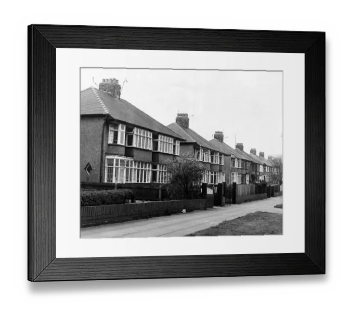 Framed Print : Houses in Huyton. Circa 1985 Framed Print : Houses in Huyton. Circa 1985