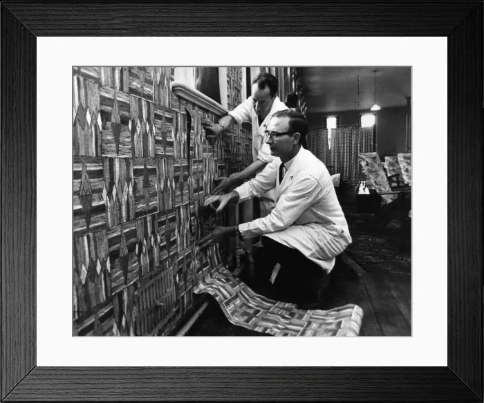 Framed Print : Getting on with their voluntary wallpapering job in Ward B1 at Rubery Hill Hospital Framed Print : Getting on with their voluntary wallpapering job in Ward B1 at Rubery Hill Hospital