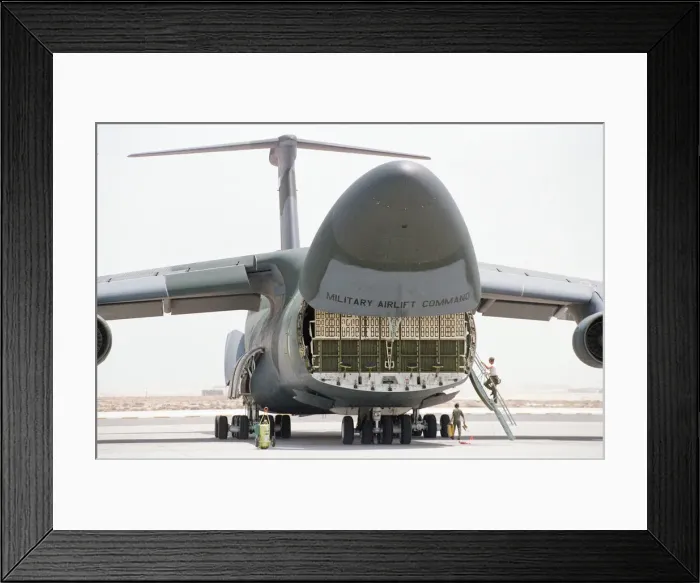 Framed Print : Lockheed C-5 Galaxy, American military transport aircraft Framed Print : Lockheed C-5 Galaxy, American military transport aircraft