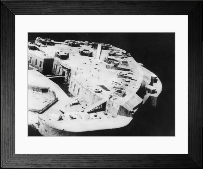 Framed Print : A fort at the eastern entrance to the port of Cherbourg