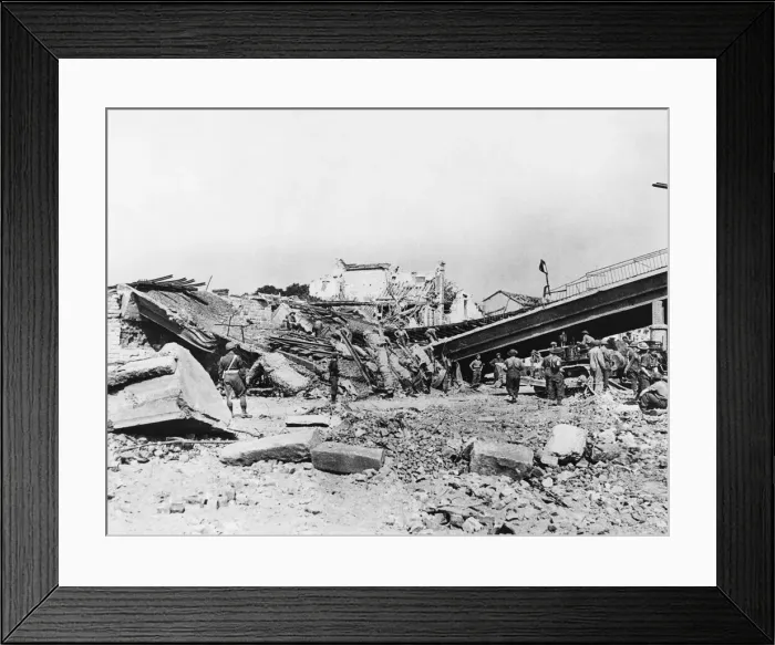 Framed Print : This bridge in the heart of La Vancelle was an important link to the Germans when Framed Print : This bridge in the heart of La Vancelle was an important link to the Germans when