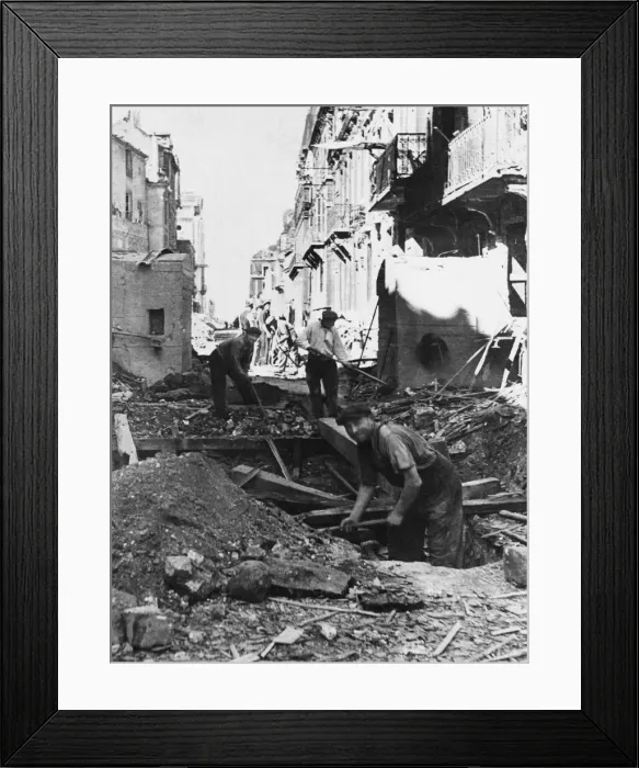 Framed Print : No sooner had the Germans found urgent business elsewhere the Dieppe Townspeople rolled