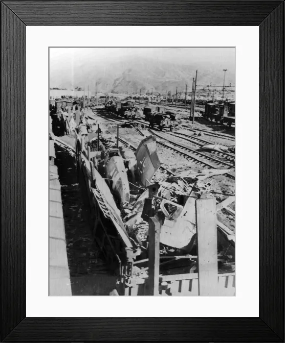 Framed Print : Nazi planes wrecked at Naples. Italy, circa October 1943 Framed Print : Nazi planes wrecked at Naples. Italy, circa October 1943