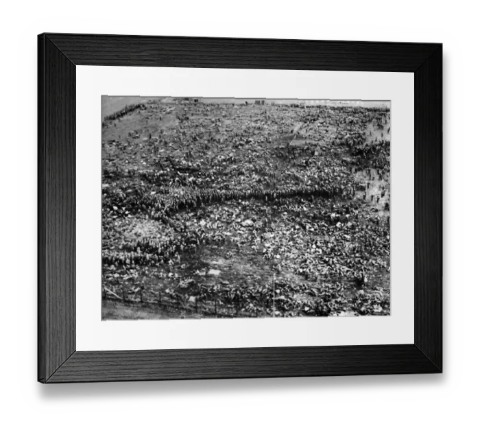 Framed Print : Aerial view of German prisoners in France. August 1944