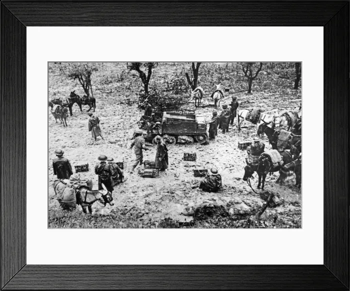 Framed Print : British First Division troops of the 5th Army in Italy are fighting in some of the most Framed Print : British First Division troops of the 5th Army in Italy are fighting in some of the most