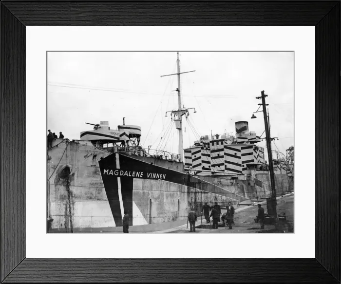 Framed Print : Picture shows The Magdalene Vinnen, ship docked in Wales Framed Print : Picture shows The Magdalene Vinnen, ship docked in Wales