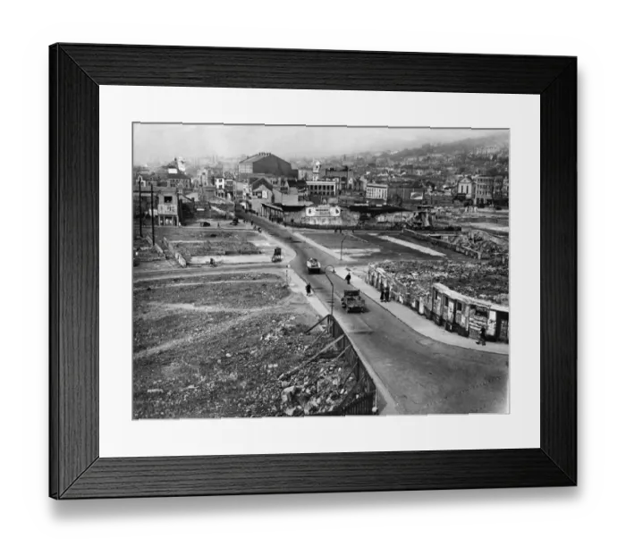Framed Print : Swansea, South Wales, picture taken after the World War Two had ended