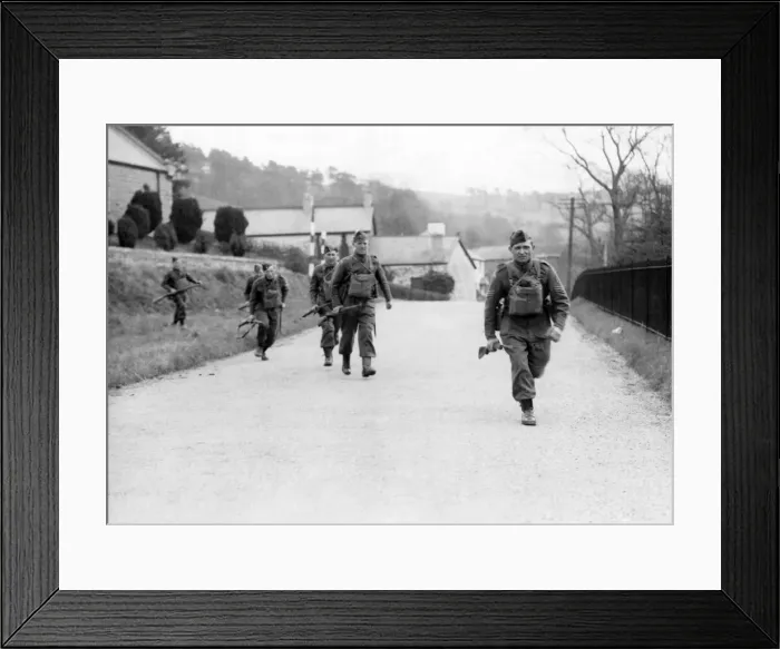 Framed Print : Home Guard from North Glamorgan had a realistic test of modern warfare in an exercise Framed Print : Home Guard from North Glamorgan had a realistic test of modern warfare in an exercise