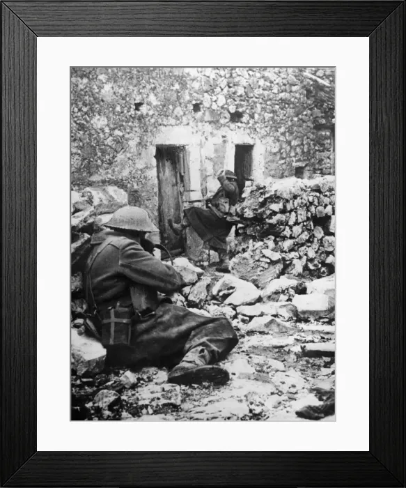 Framed Print : Moving forward in Italy. Corporal W McLean of Carlyle, Scotland Framed Print : Moving forward in Italy. Corporal W McLean of Carlyle, Scotland