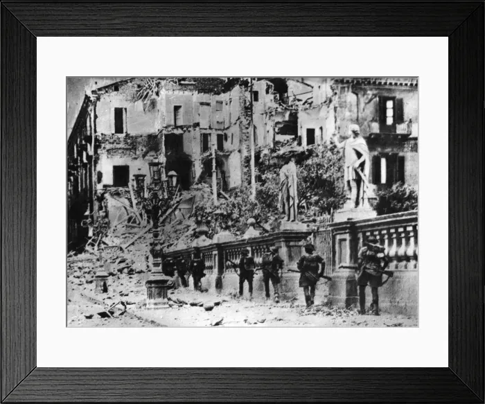 Framed Print : Eighth Army occupies Catania. Early on the morning of August 5 Framed Print : Eighth Army occupies Catania. Early on the morning of August 5