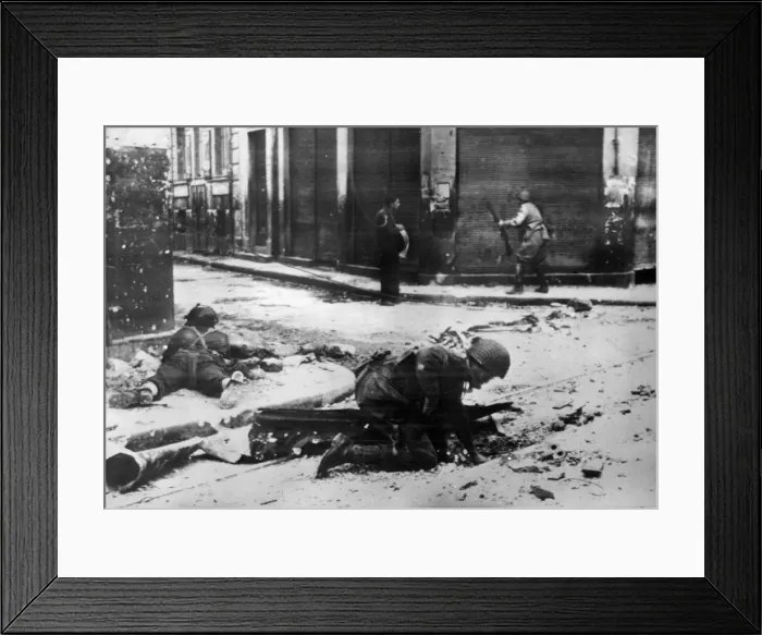 Framed Print : Street scene in Athens. A civilian in the streets of Athens is caught between two fires Framed Print : Street scene in Athens. A civilian in the streets of Athens is caught between two fires