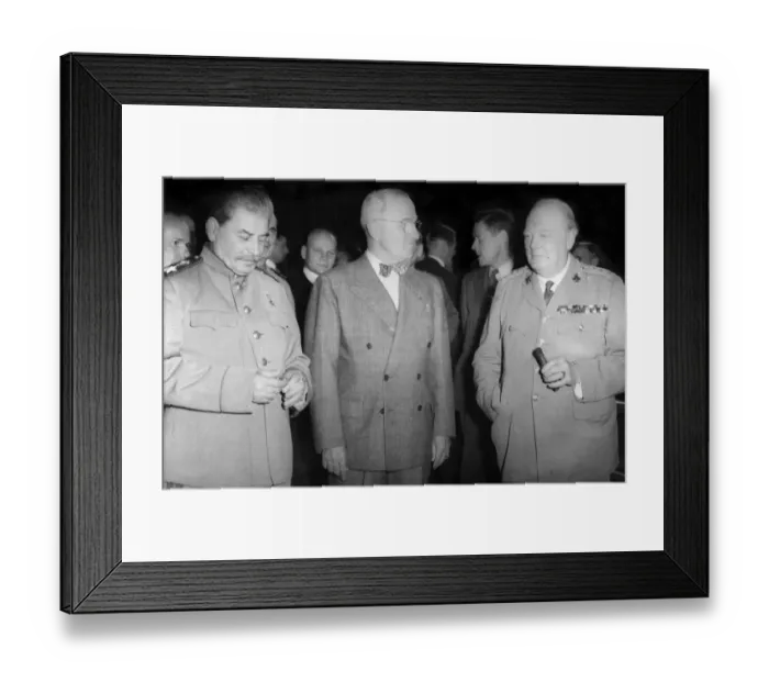 Framed Print : The first meeting of the Big Three Conference takes place in Potsdam