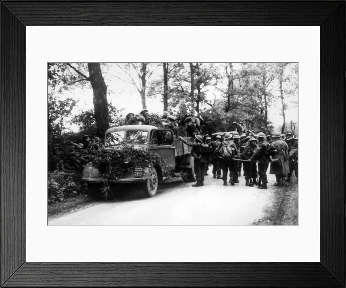 Framed Print : A picture of a British infantry regiment which held the whole of a large sector of Framed Print : A picture of a British infantry regiment which held the whole of a large sector of