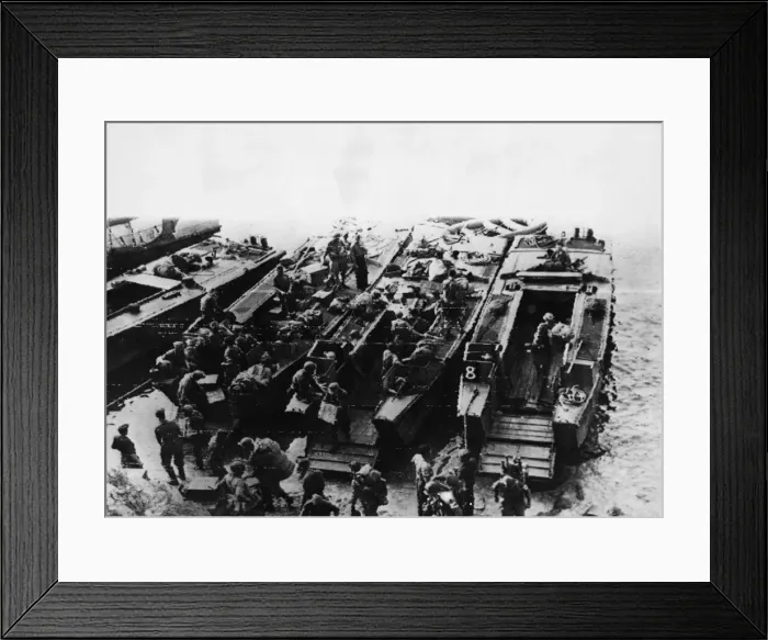 Framed Print : Six hours before the Allied landings took place on the South Coast of France on August Framed Print : Six hours before the Allied landings took place on the South Coast of France on August